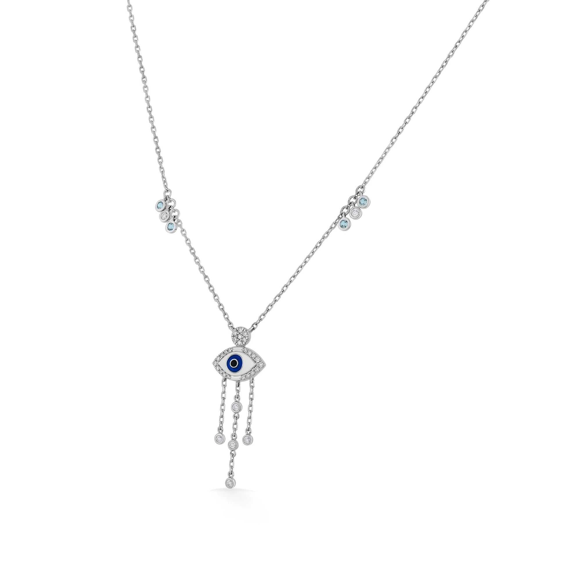 Quirky Drop Evil Eye Pendant - Zen Diamond India