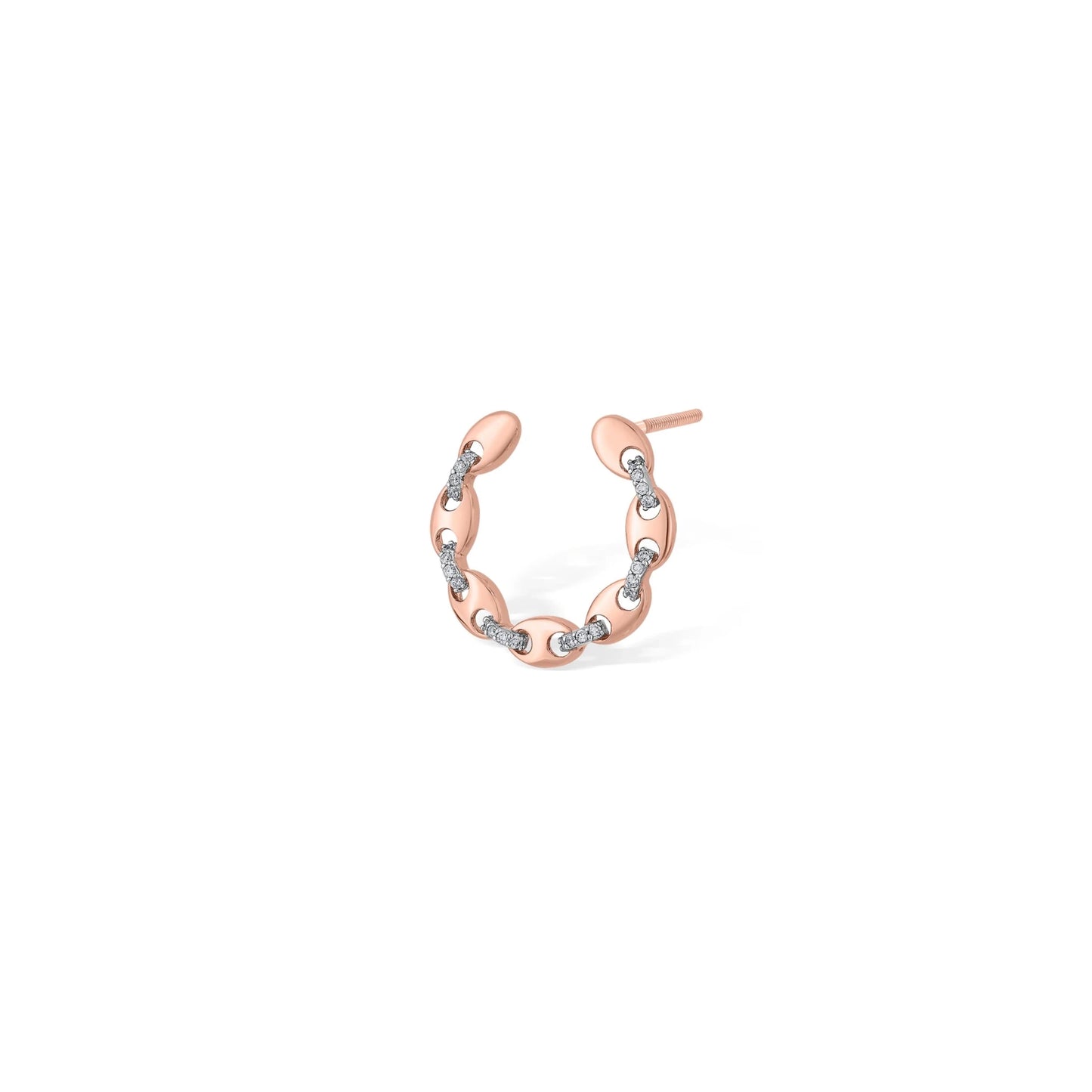 Soiree Chic Link Spark Hoop Earrings - Zen Diamond India