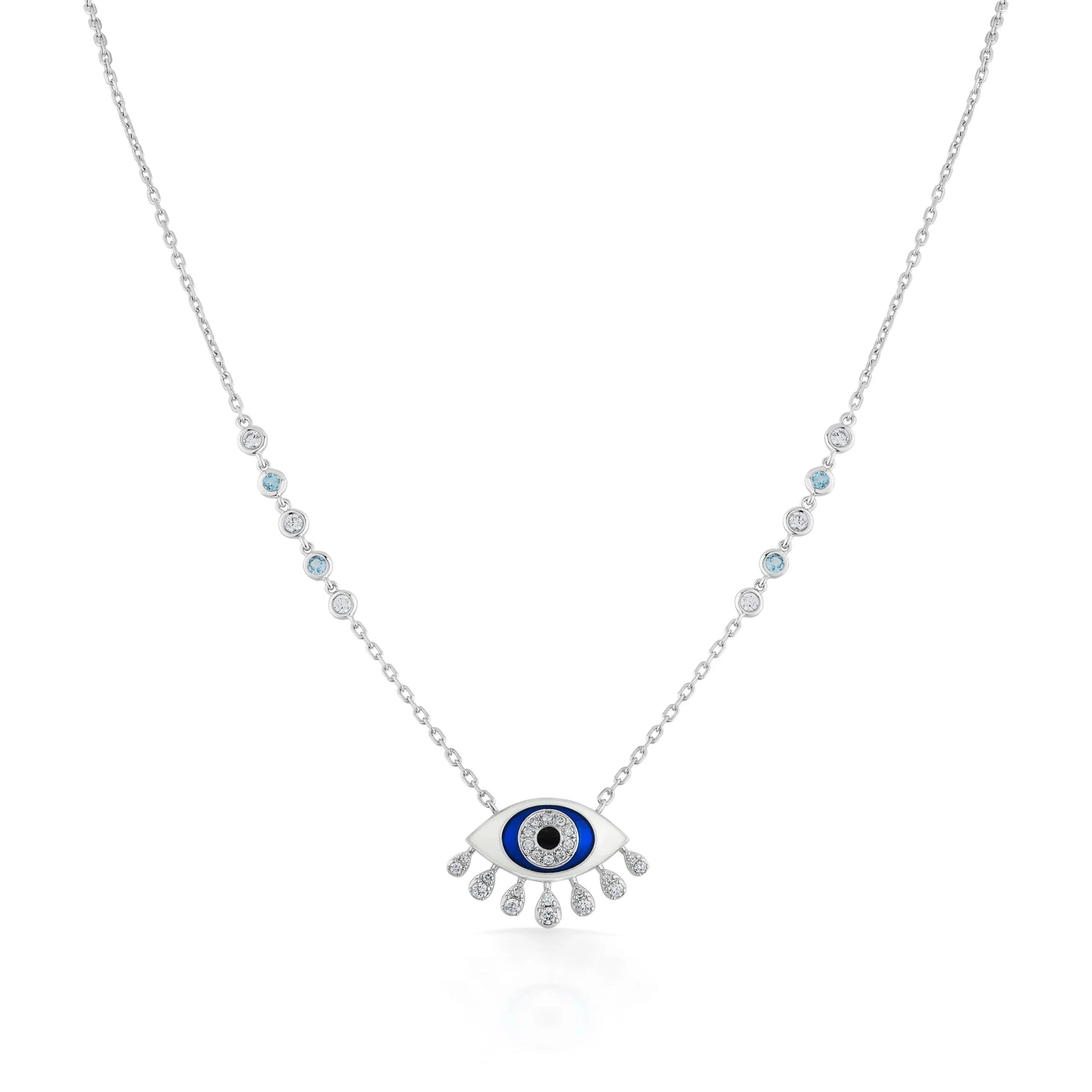 Quirky Mystic Blue Evil Eye Pendant - Zen Diamond India