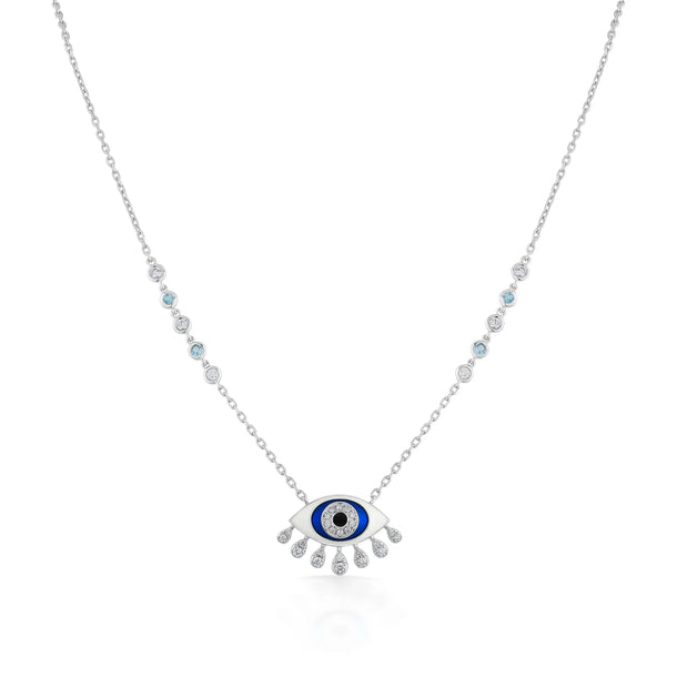 Quirky Mystic Blue Evil Eye Pendant - Zen Diamond India