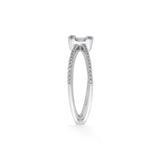 Classic Radiant Baguette Halo Twist Ring - Zen Diamond India