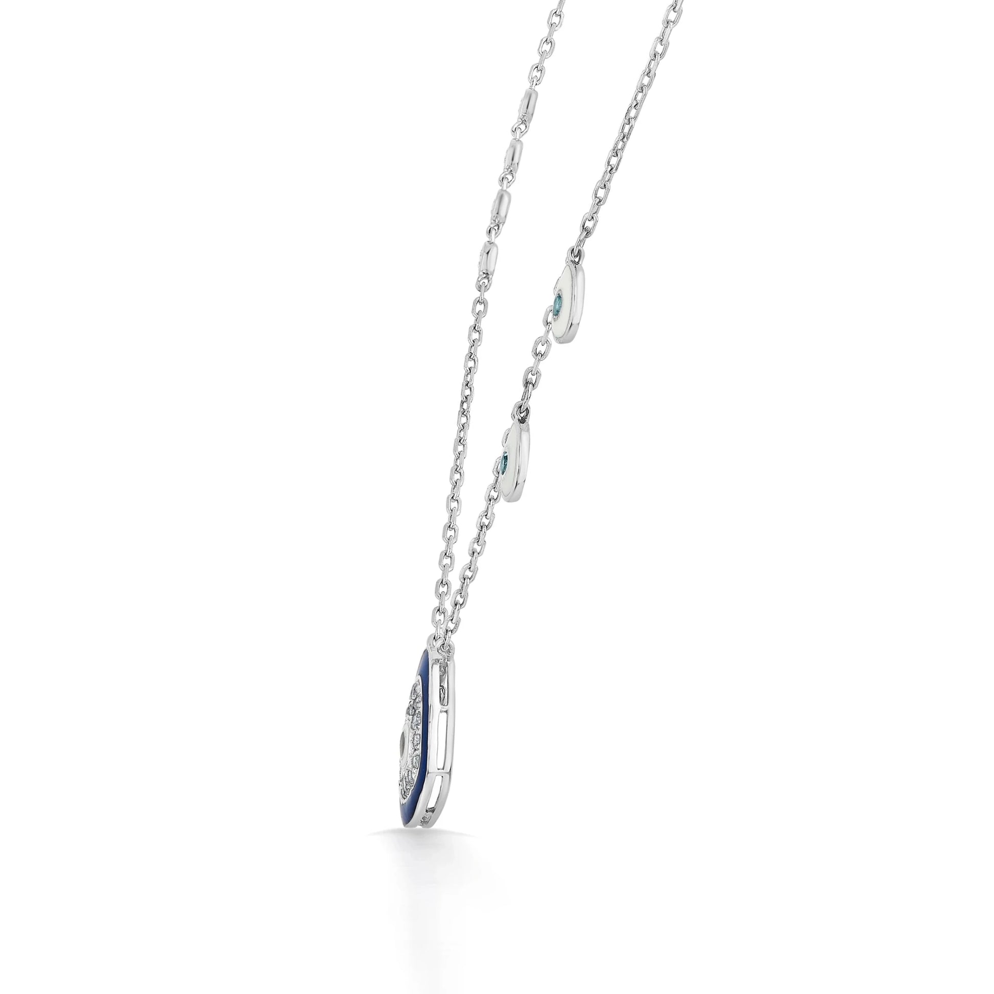 Quirky Midnight Shield Evil Eye Pendant - Zen Diamond India