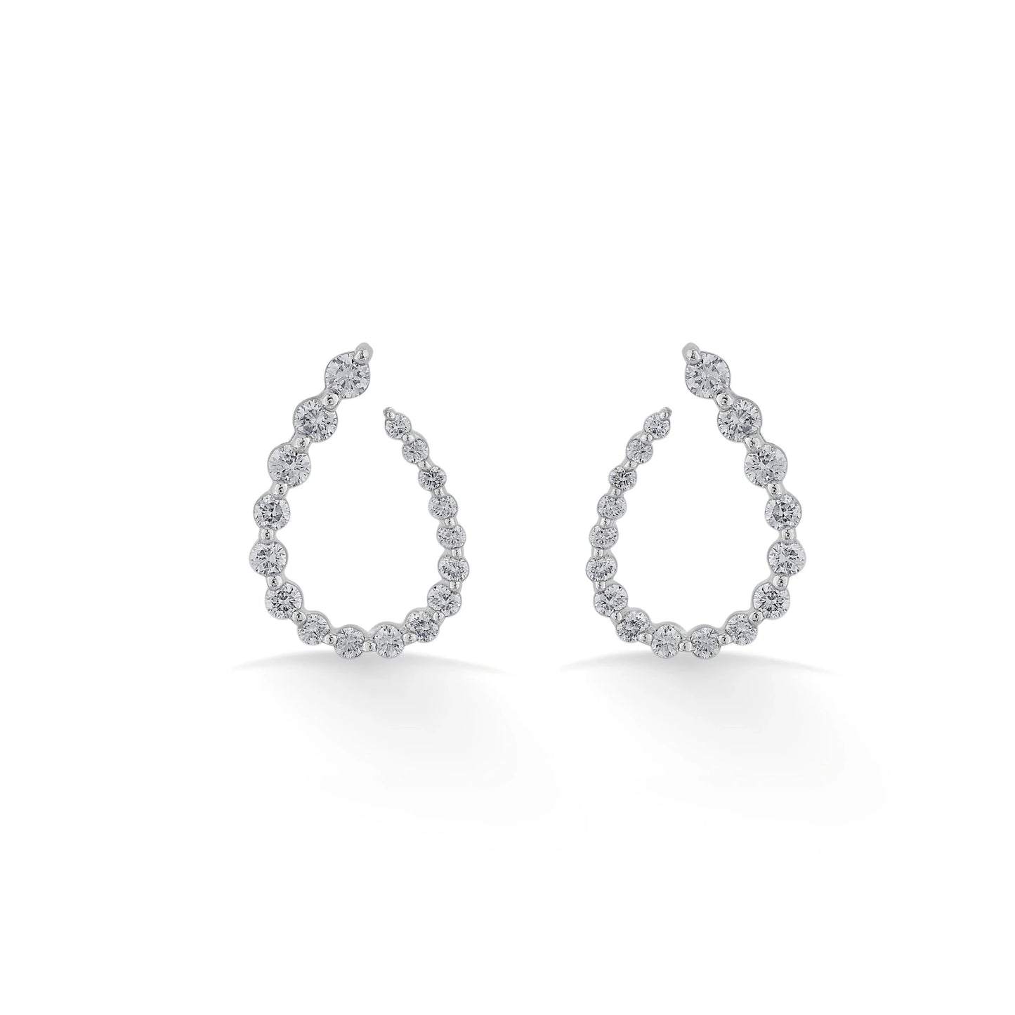 Sassy Luna Teardrop Hoops - Zen Diamond India