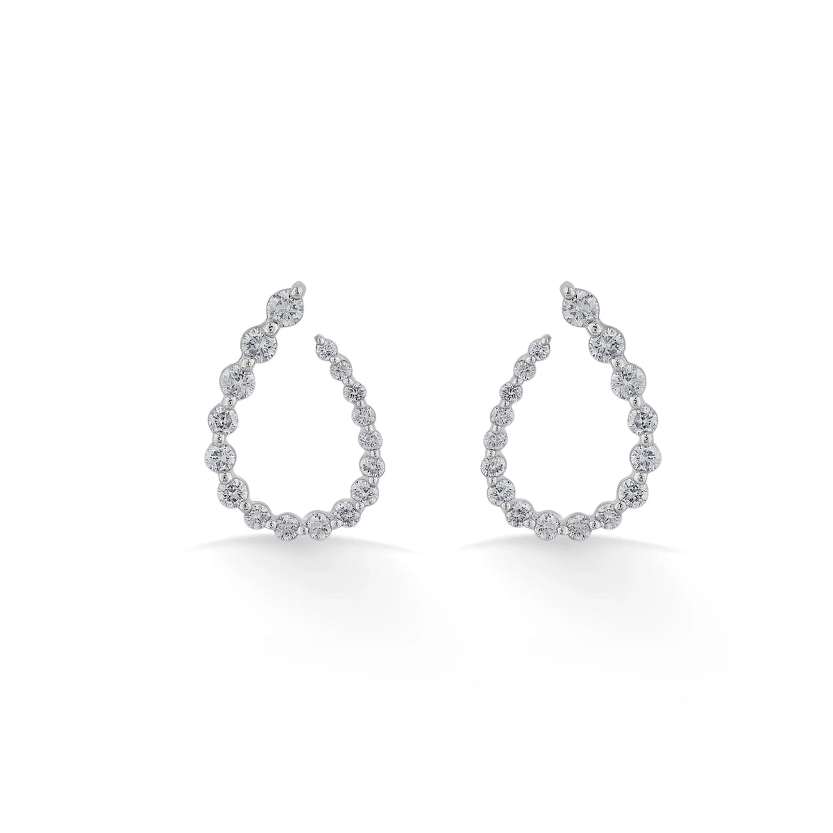 Sassy Luna Teardrop Hoops - Zen Diamond India