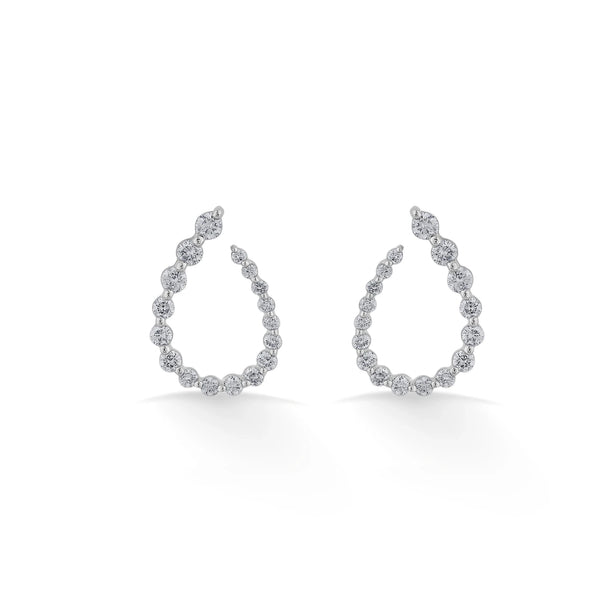 Sassy Luna Teardrop Hoops - Zen Diamond India