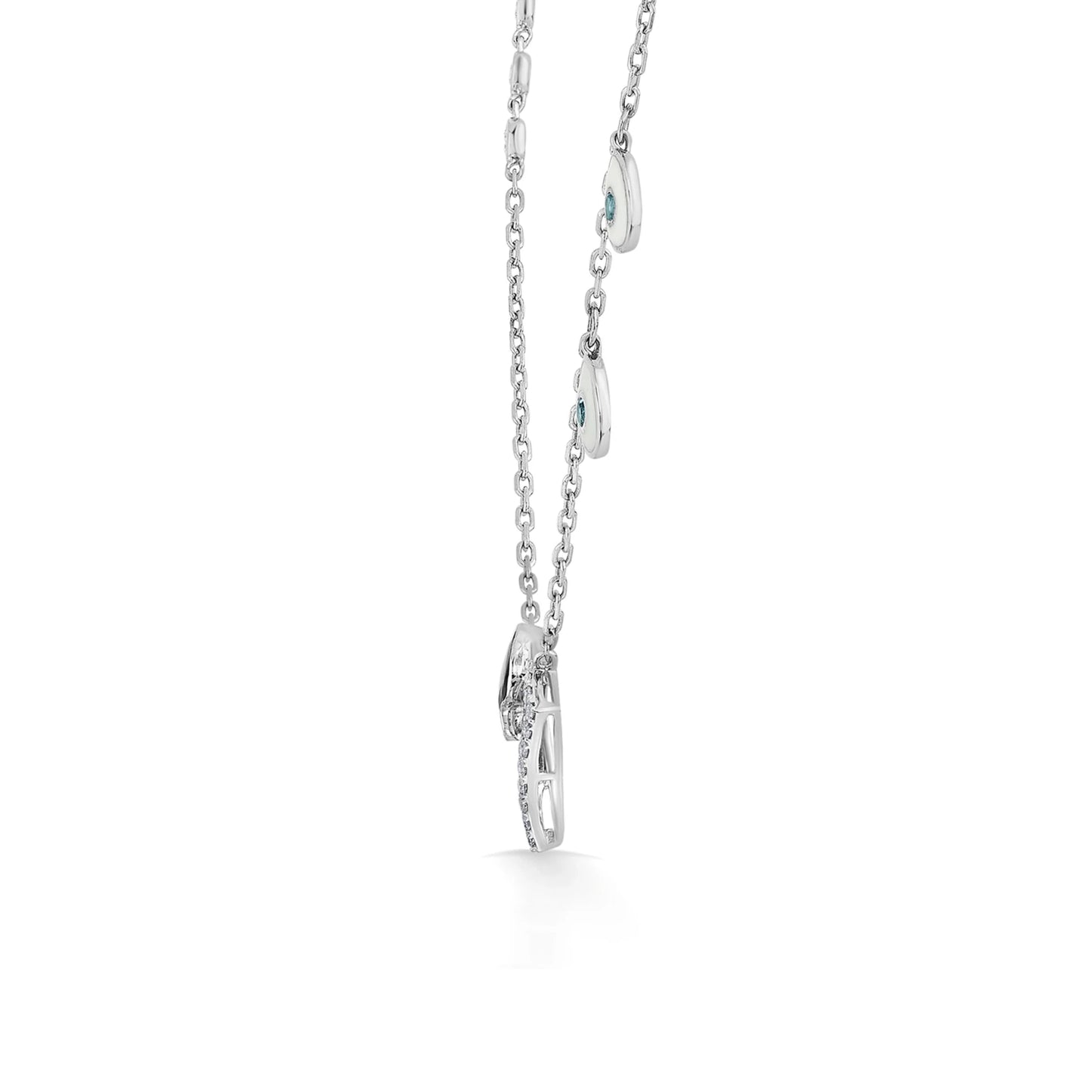 Quirky Sapphire Wave Geometric Pendant - Zen Diamond India