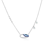 Quirky Ocean Whisper Oval Pendant - Zen Diamond India