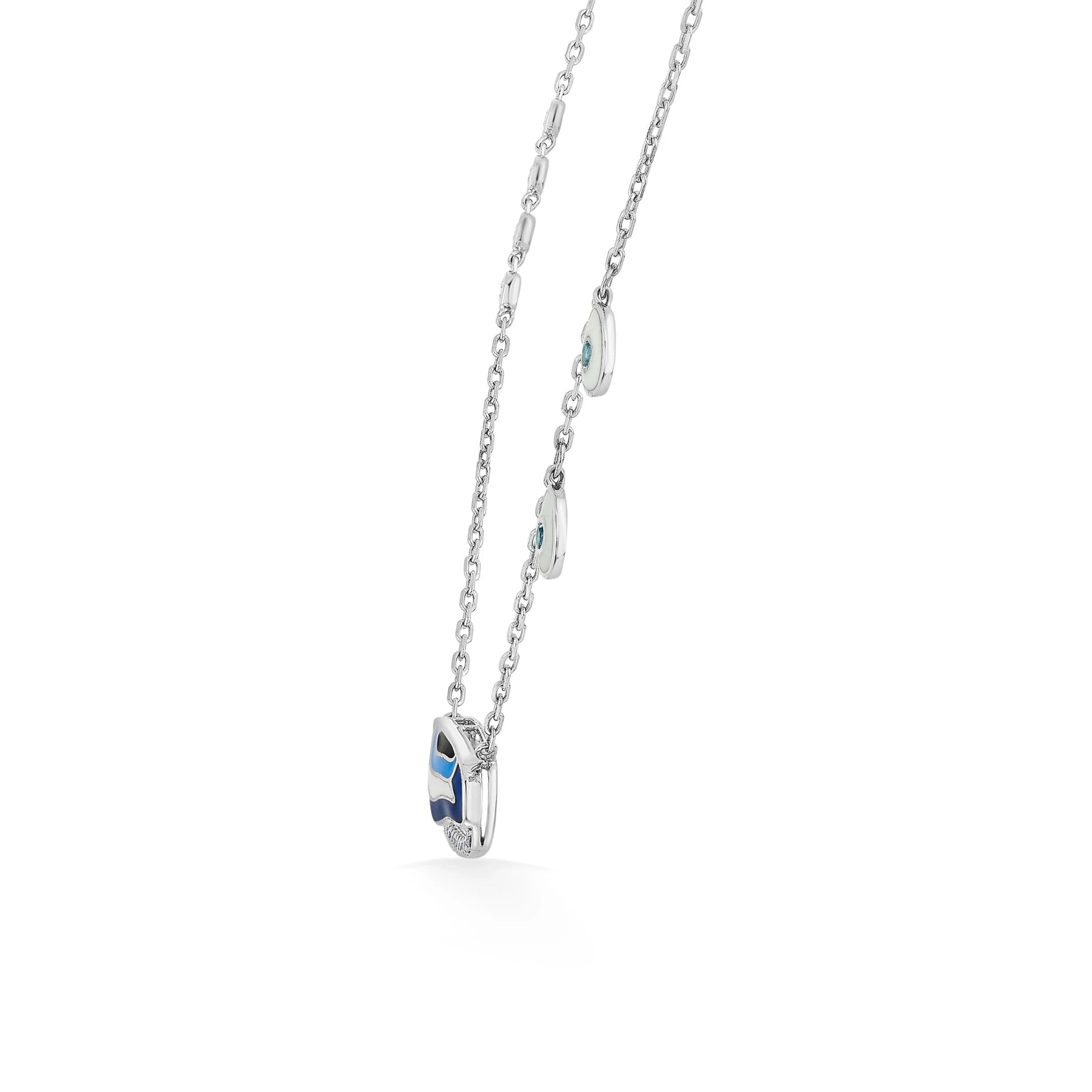 Quirky Ocean Whisper Oval Pendant - Zen Diamond India