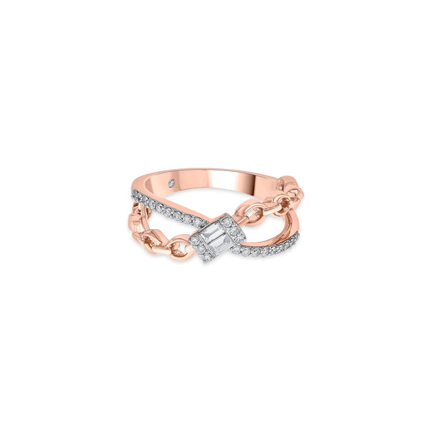 Classic Luxe Link Ring - Zen Diamond India