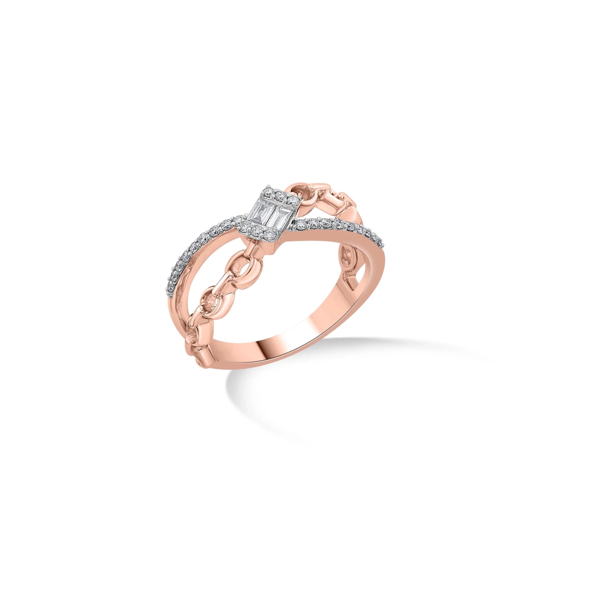 Classic Luxe Link Ring - Zen Diamond India