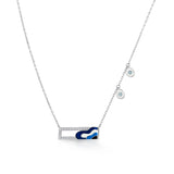 Quirky Azure Wave Bar Pendant - Zen Diamond India