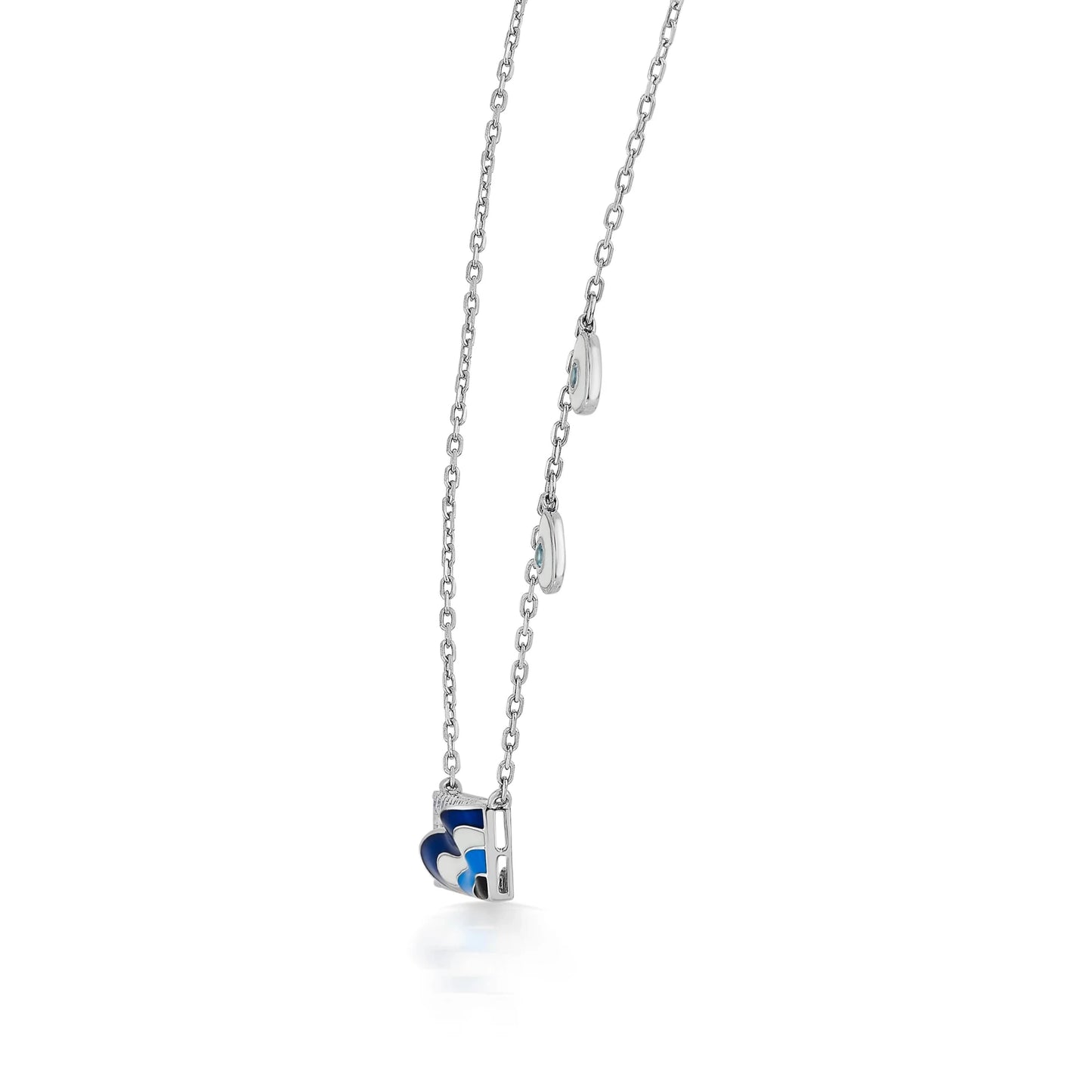 Quirky Azure Wave Bar Pendant - Zen Diamond India