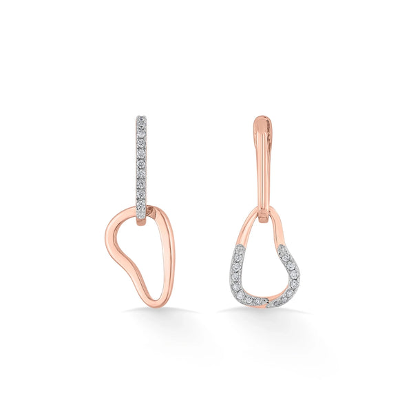 Sassy Modern Teardrop Sparkle Earrings - Zen Diamond India