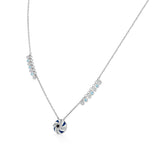 Quirky Azure Swirl Evil Eye Pendant - Zen Diamond India