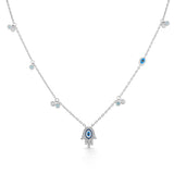 Quirky Radiant Hamsa Protection Pendant - Zen Diamond India