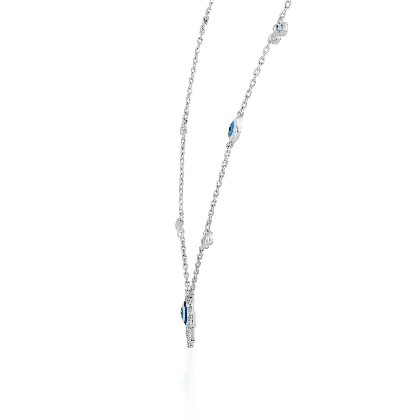 Quirky Radiant Hamsa Protection Pendant - Zen Diamond India