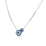 Quirky Blue Aura Evil Eye Pendant - Zen Diamond India