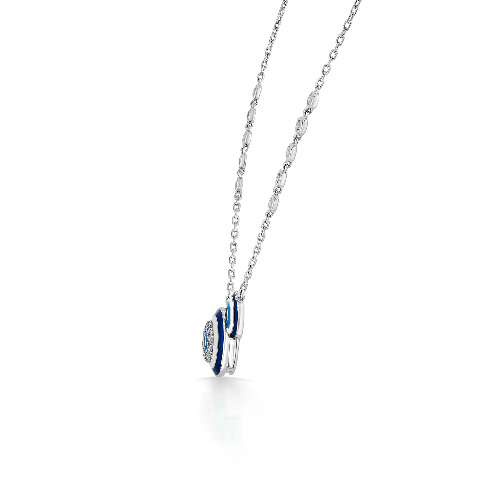 Quirky Blue Aura Evil Eye Pendant - Zen Diamond India