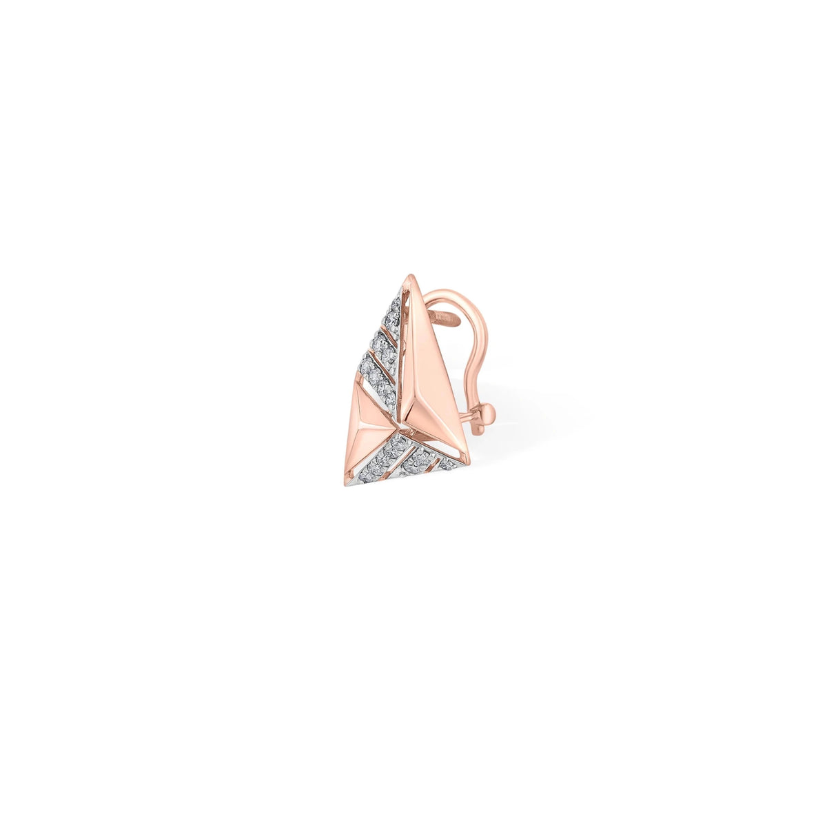 Soiree Sharp Edge Triangle Diamond Studs - Zen Diamond India