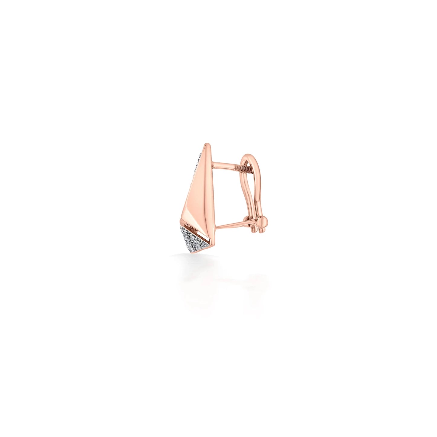 Soiree Sharp Edge Triangle Diamond Studs - Zen Diamond India