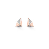 Soiree Sharp Edge Triangle Diamond Studs - Zen Diamond India