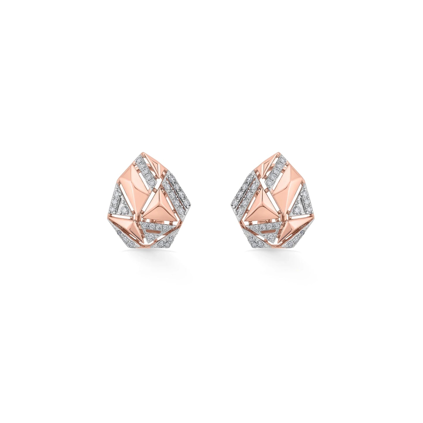 Soiree Prism Edge Diamond Studs - Zen Diamond India
