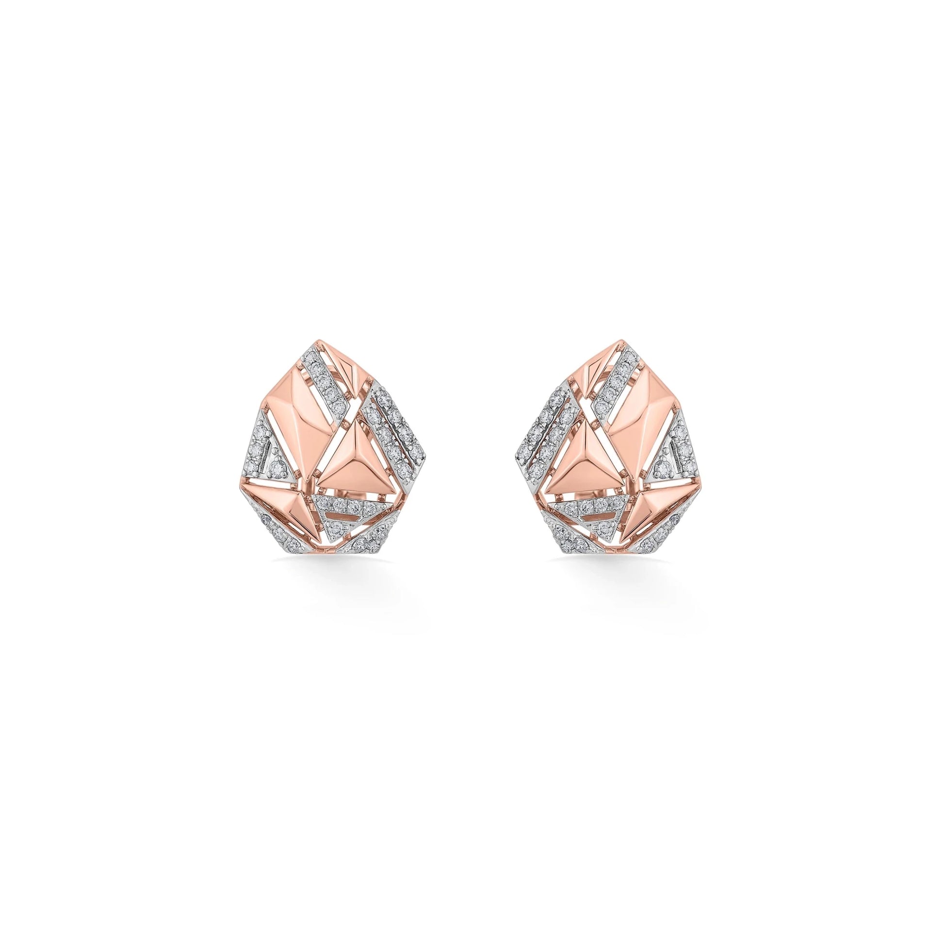 Soiree Prism Edge Diamond Studs - Zen Diamond India