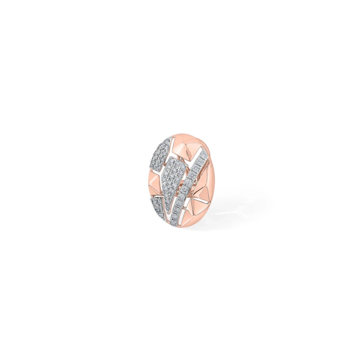 Soiree Urban Edge Oval Diamond Studs - Zen Diamond India