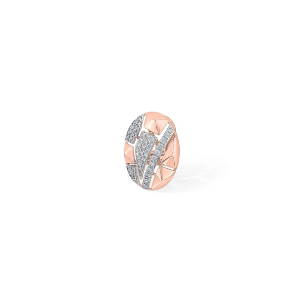Soiree Urban Edge Oval Diamond Studs - Zen Diamond India