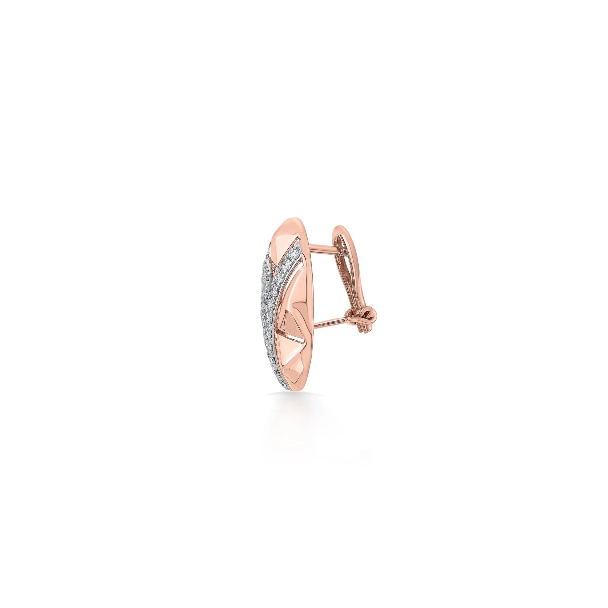 Soiree Urban Edge Oval Diamond Studs - Zen Diamond India