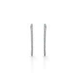 Quirky Sleek Spark Linear Hoops - Zen Diamond India