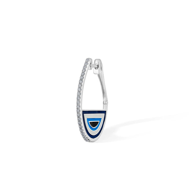 Quirky Sleek Spark Linear Hoops - Zen Diamond India