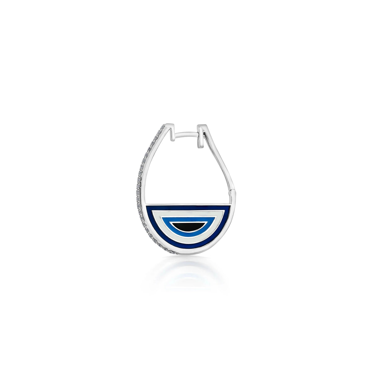 Quirky Sleek Spark Linear Hoops - Zen Diamond India