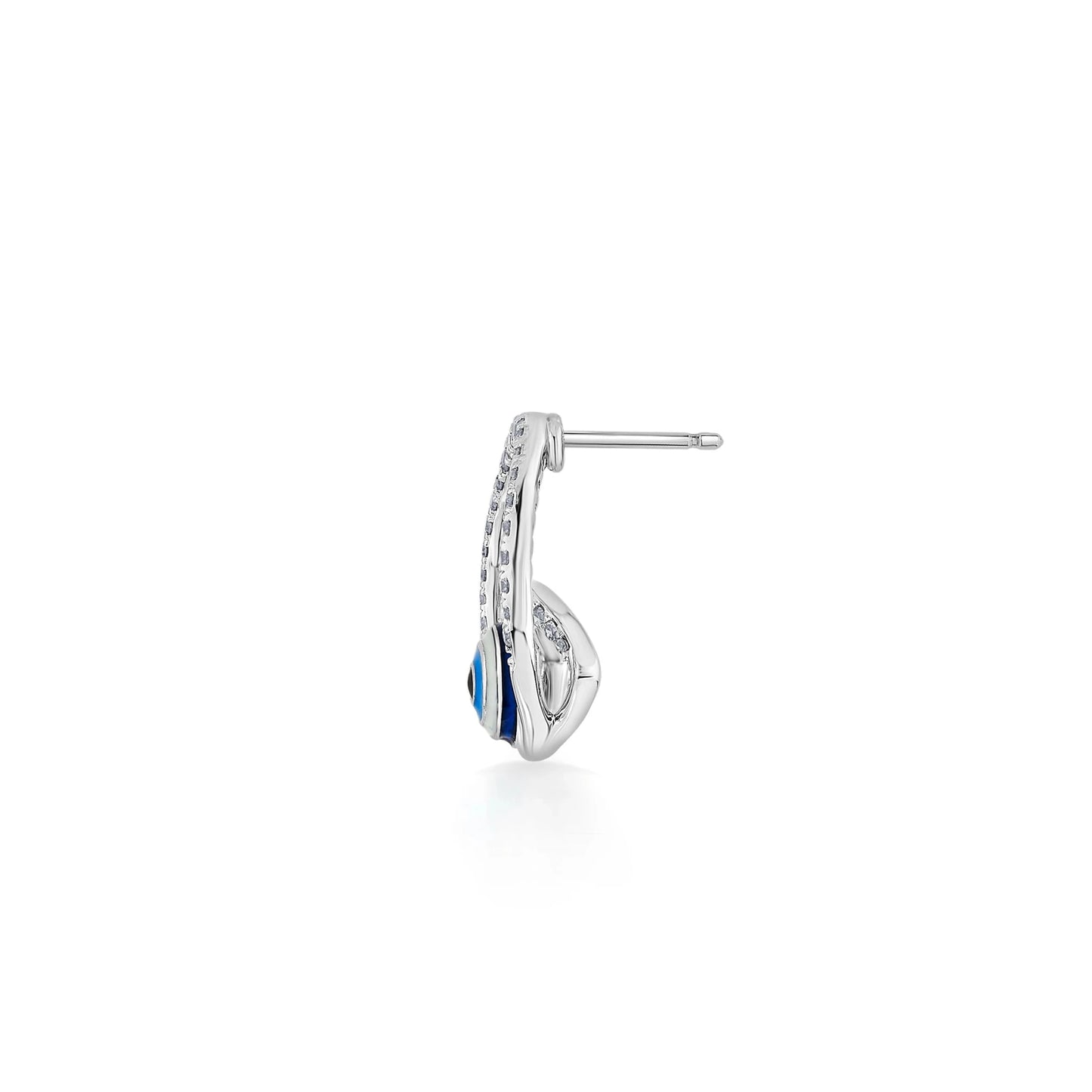 Quirky Evil Eye Halo Studs - Zen Diamond India