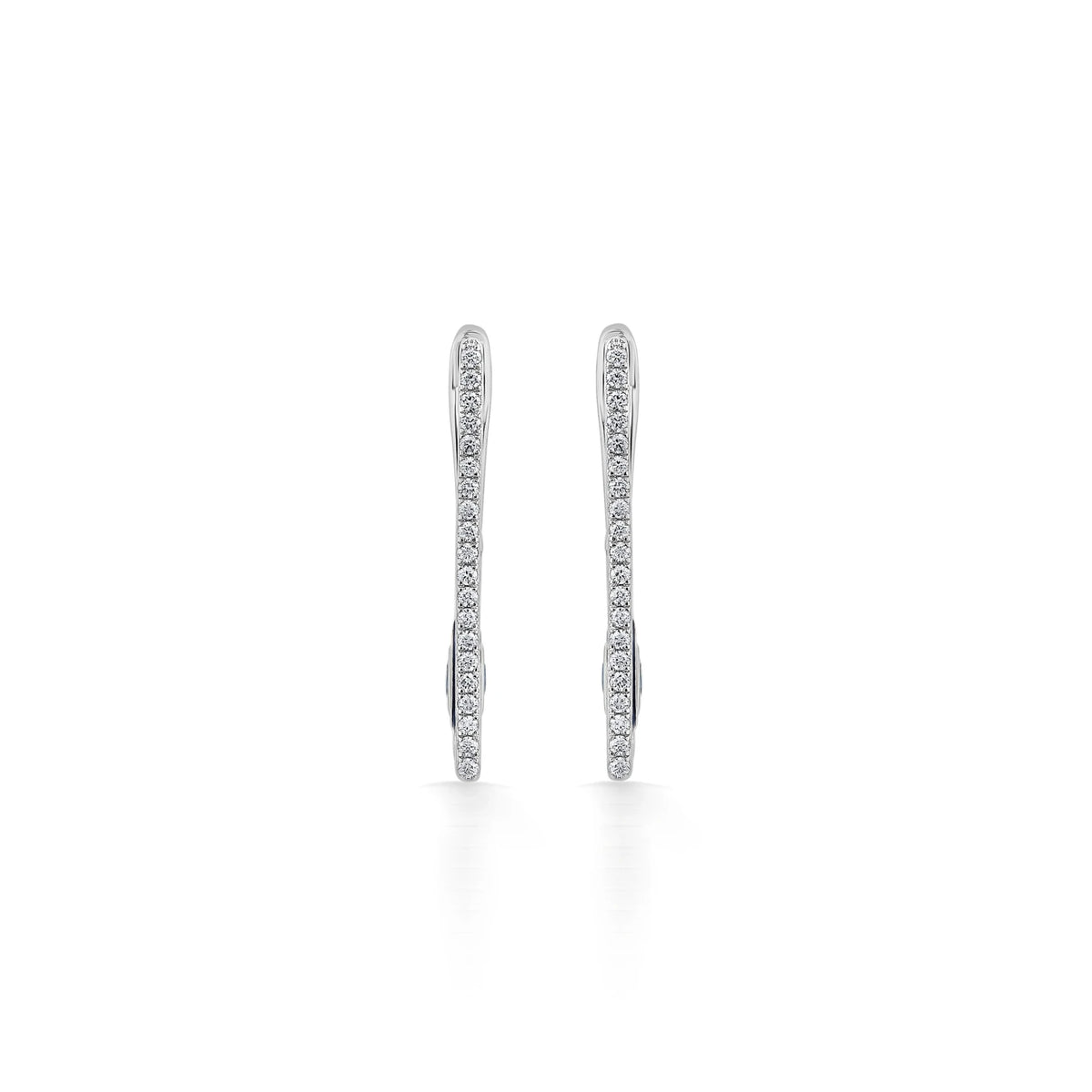 Quirky Elegant Wave Diamond Hoops - Zen Diamond India