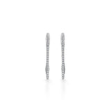 Quirky Elegant Wave Diamond Hoops - Zen Diamond India