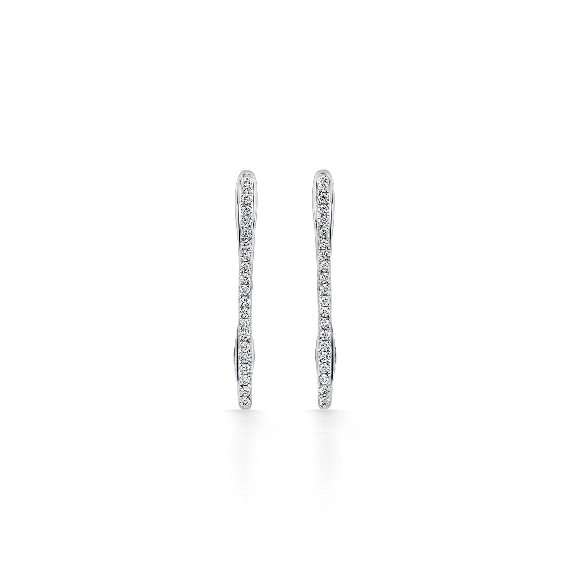 Quirky Elegant Wave Diamond Hoops - Zen Diamond India