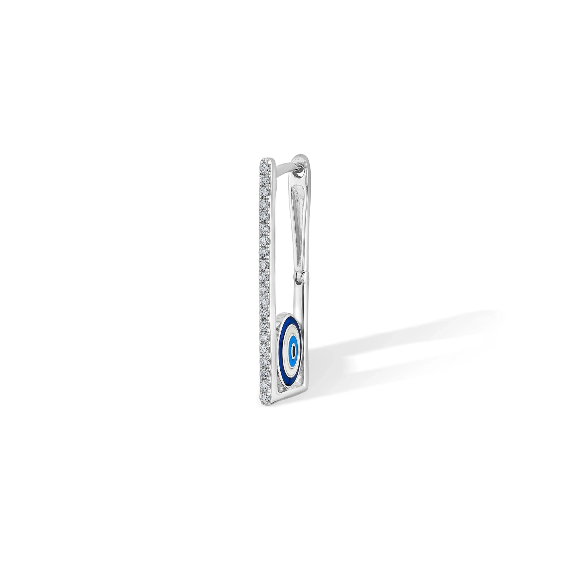 Quirky Elegant Wave Diamond Hoops - Zen Diamond India