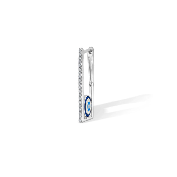 Quirky Elegant Wave Diamond Hoops - Zen Diamond India