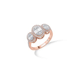 Cuban Halo Radiance Ring - Zen Diamond India