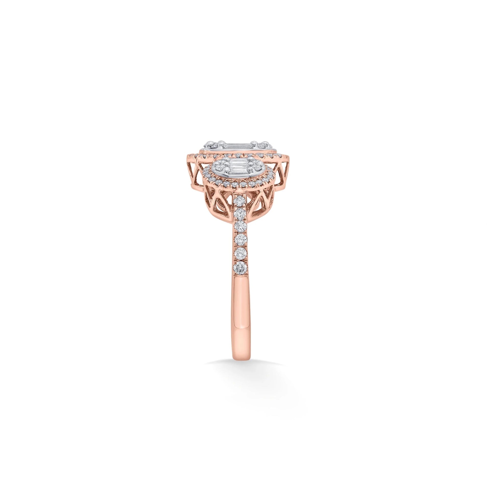 Cuban Halo Radiance Ring - Zen Diamond India