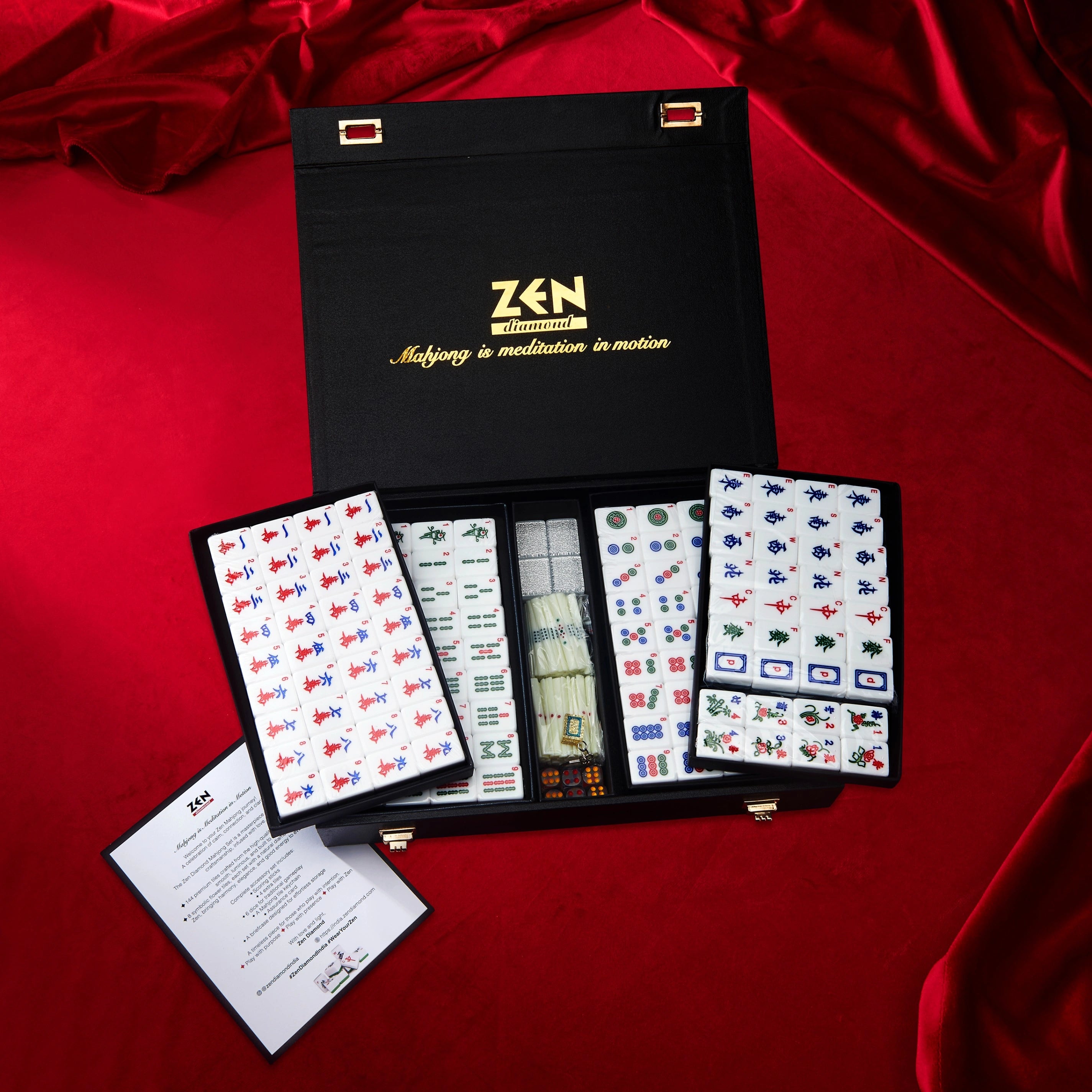 Zen Diamond Sparkling Silver Mahjong Set - Zen Diamond India