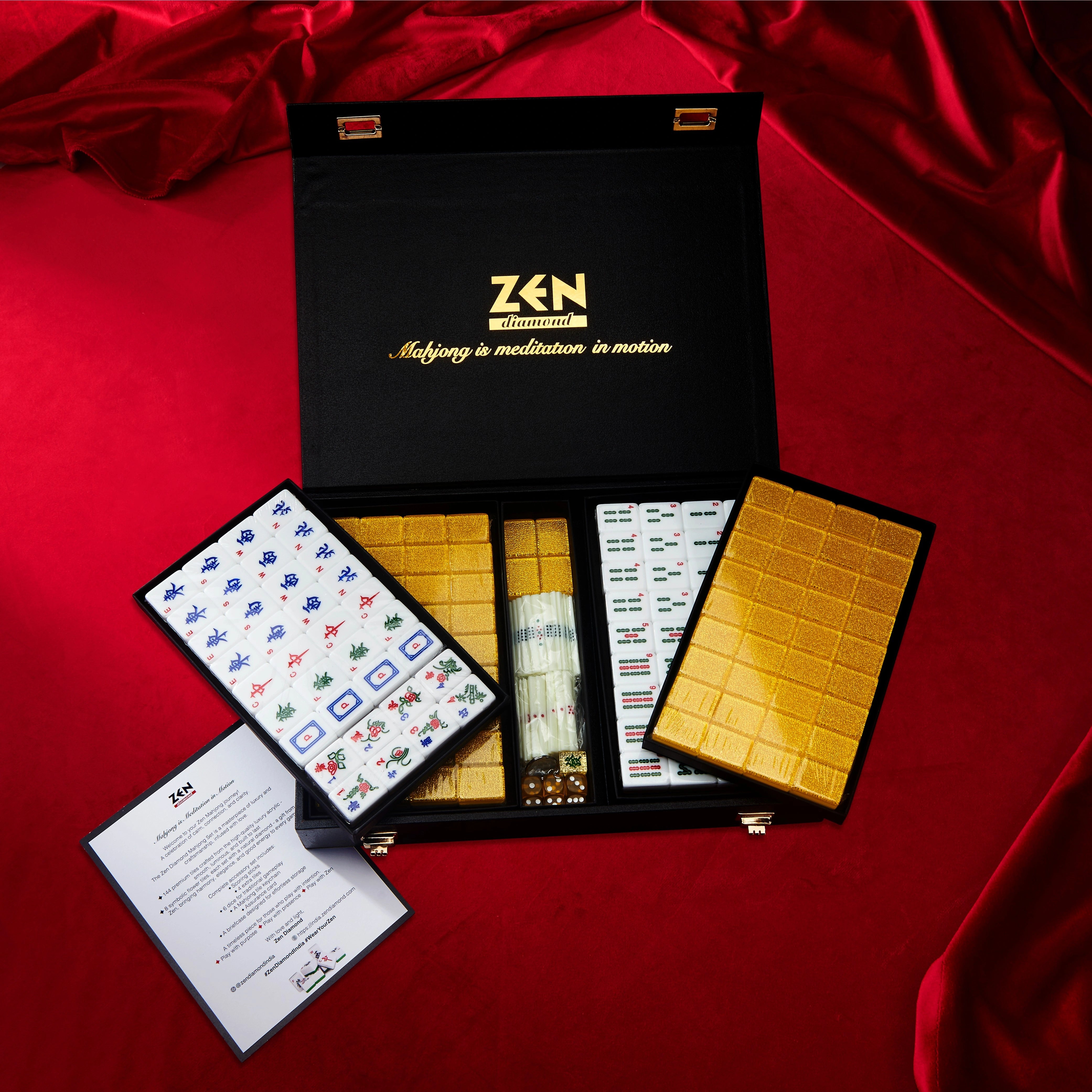 Zen Diamond Glittering Gold Mahjong Set - Zen Diamond India