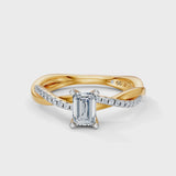 Emerald Cut Eternal Solitaire Engagement Ring