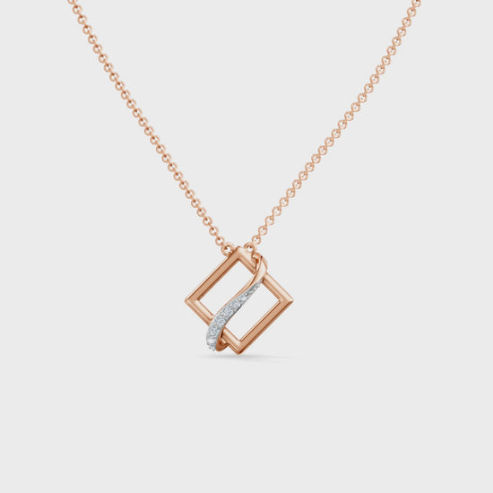 Celeste Geometric Interlace Diamond Pendant