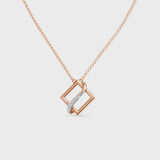 Celeste Geometric Interlace Diamond Pendant