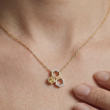 Gem Pop Golden Gleam Linked Hexagon Pendant