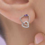 Gem Pop Violet Interlace Curved Loop Studs