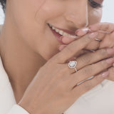 Signature Large Drop Pave Solitaire Ring