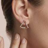 Celeste Angular Grace Triangle Studs